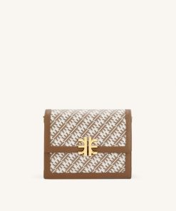 Alternative view of FEI Mini Flap Crossbody - Brown