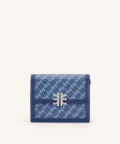 Alternative view of FEI Mini Flap Crossbody - Navy