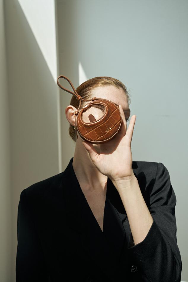 Rantan Super Mini Bag - Brown Croc - Image 5