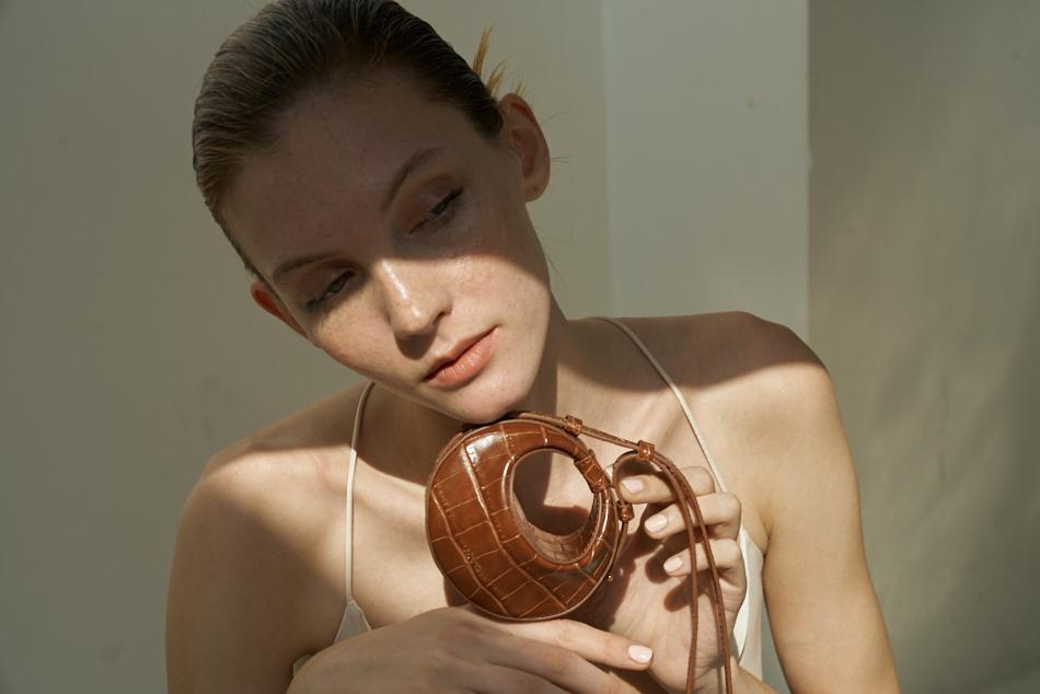 Rantan Super Mini Bag - Brown Croc - Image 7