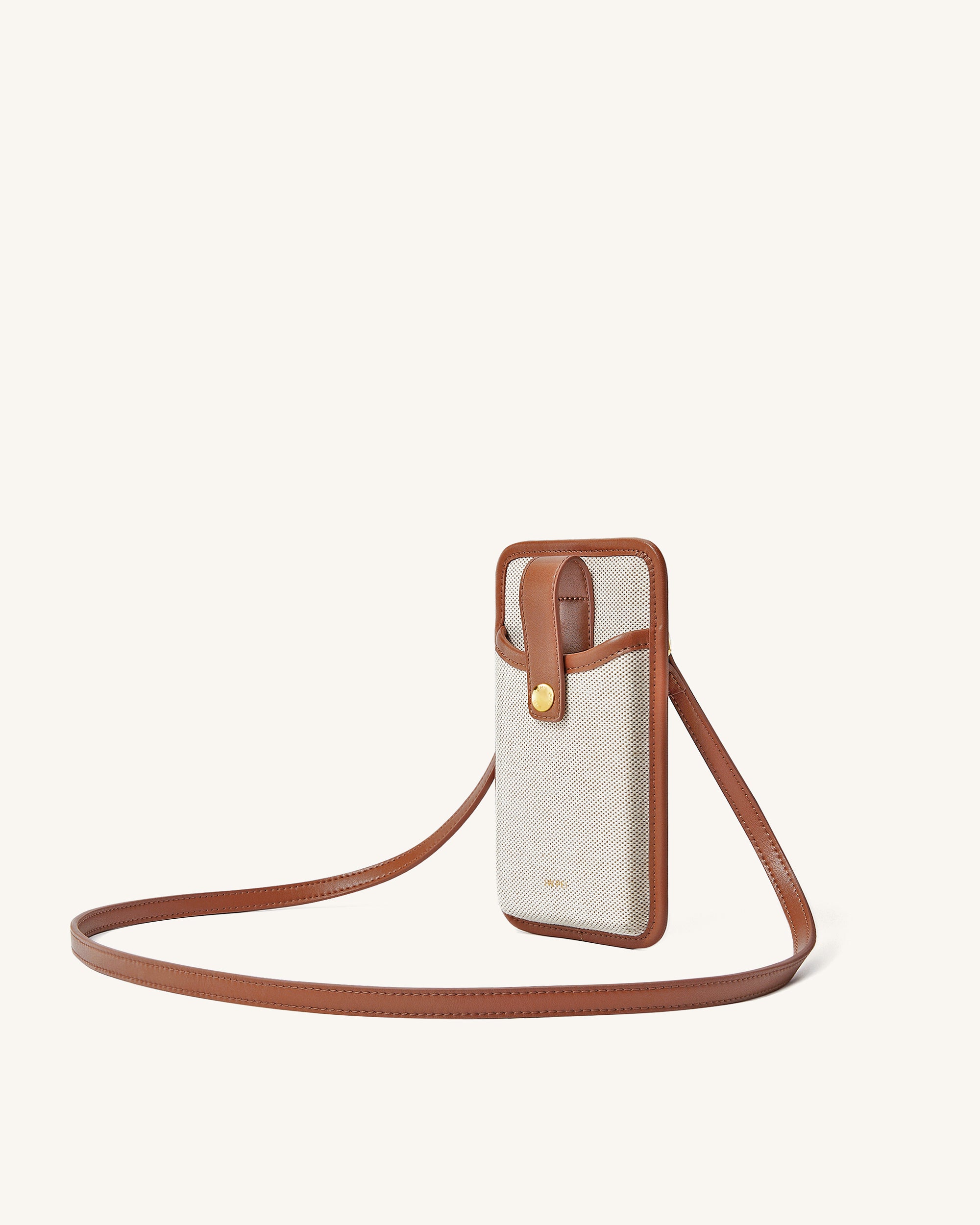 Aylin Canvas Phone Bag - Brown - Image 2
