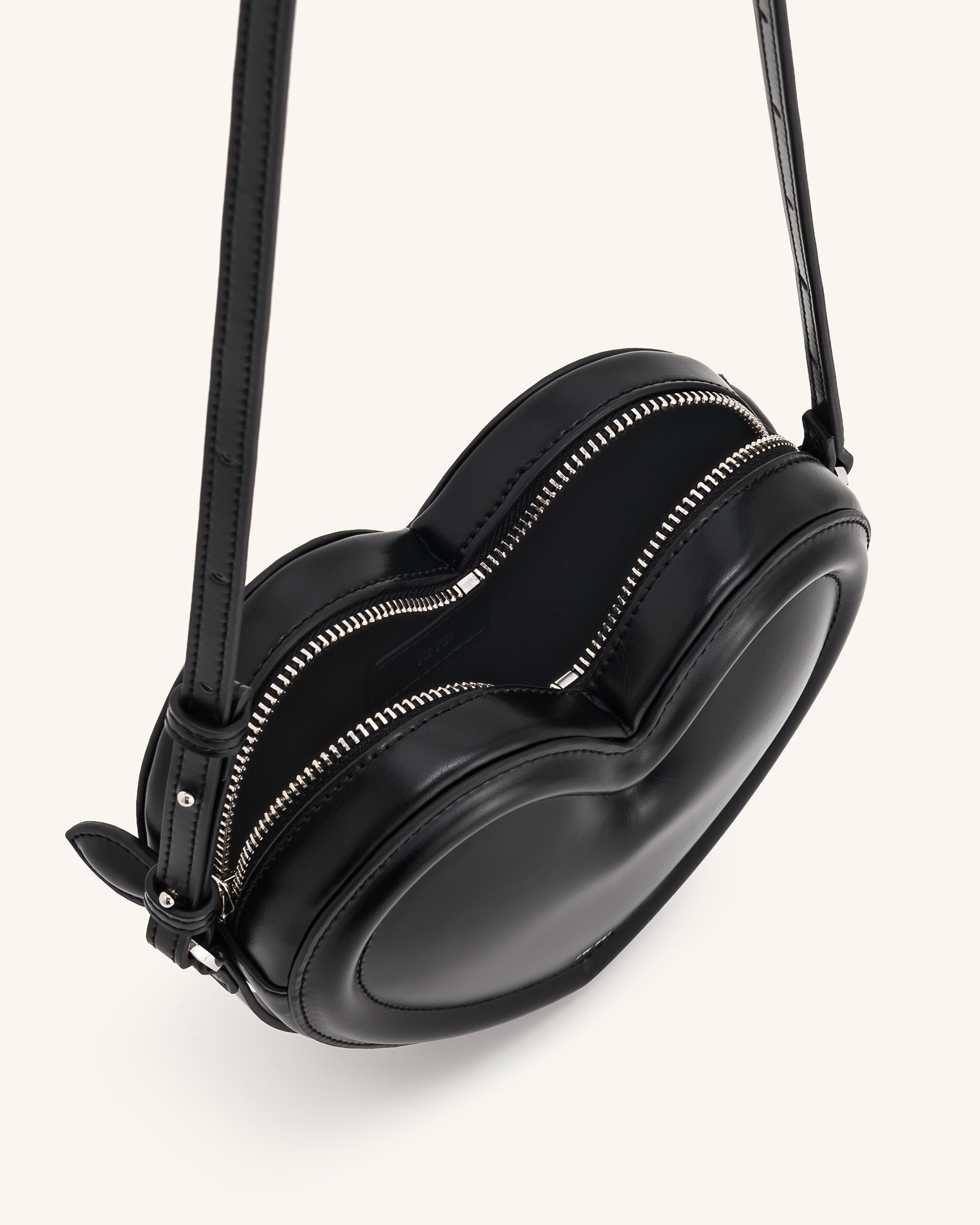 Arlene Heart Shaped Bag - Black - Image 4