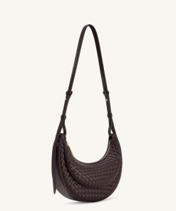 Alternative view of Sharon Woven Crossbody Bag - Coffee Brown