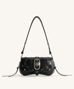 Joy Crushed Shoulder Bag - Black