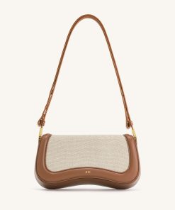 Joy Shoulder Bag - Brown Canvas