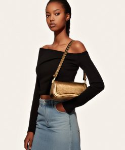 Alternative view of Joy Metallic Shoulder Bag - Ancient Gold