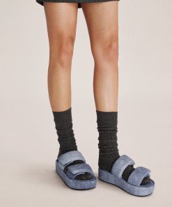 Alternative view of Lexi Denim Embossed Sandal - Blue