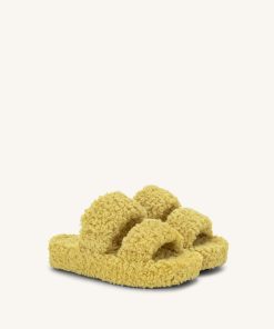 Alternative view of Lexi Faux Fur Platform Sandal - Yellow