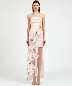 Orchid Embroidered Dress - Pink