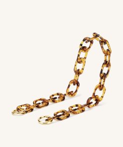 Mya Tortoiseshell Acrylic Chain Strap