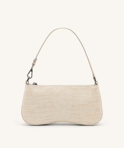 Eva Shoulder Handbag - Ivory Croc