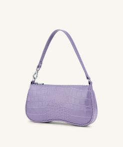 Alternative view of Eva Shoulder Handbag - Purple Croc