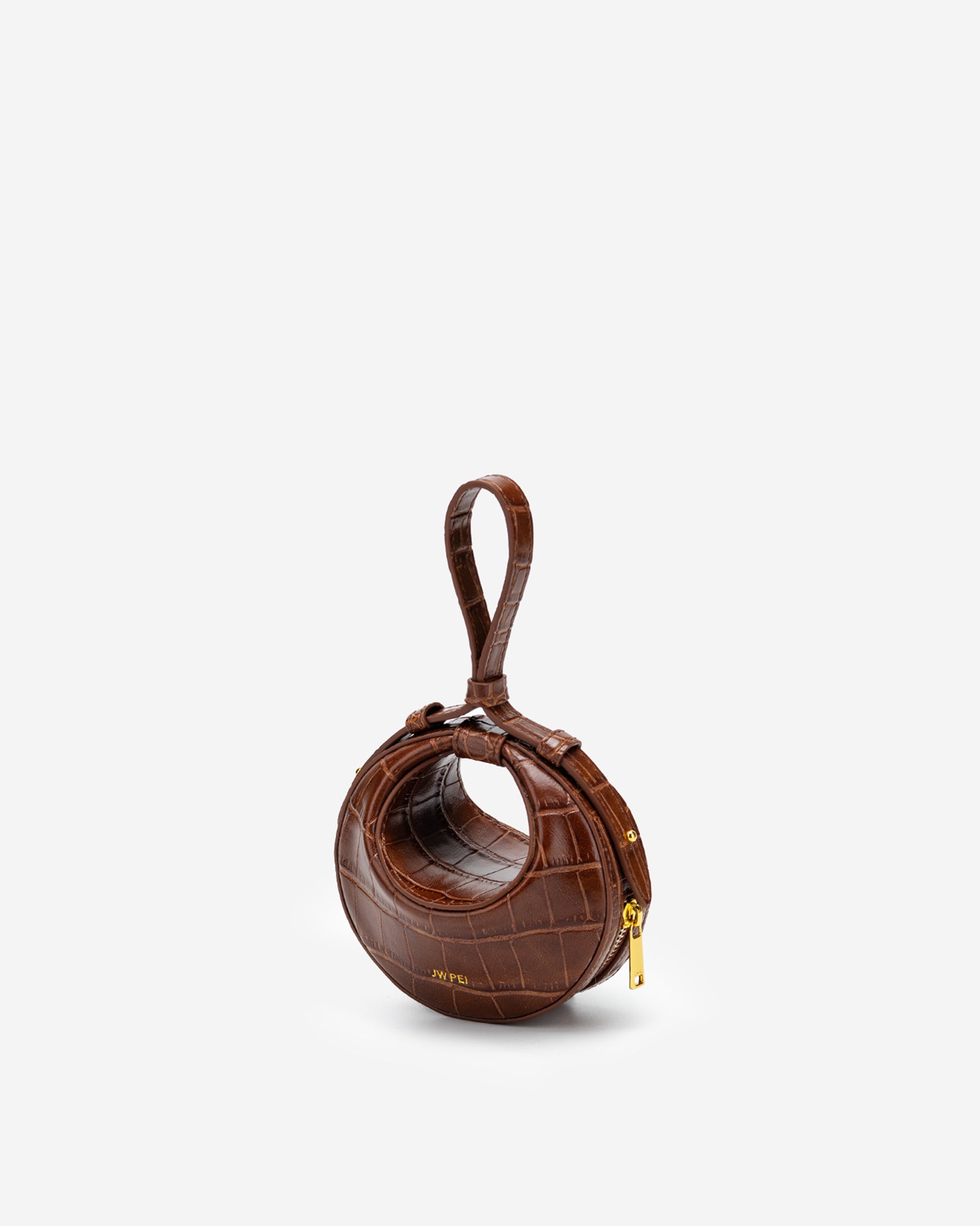 Rantan Super Mini Bag - Brown Croc - Image 2