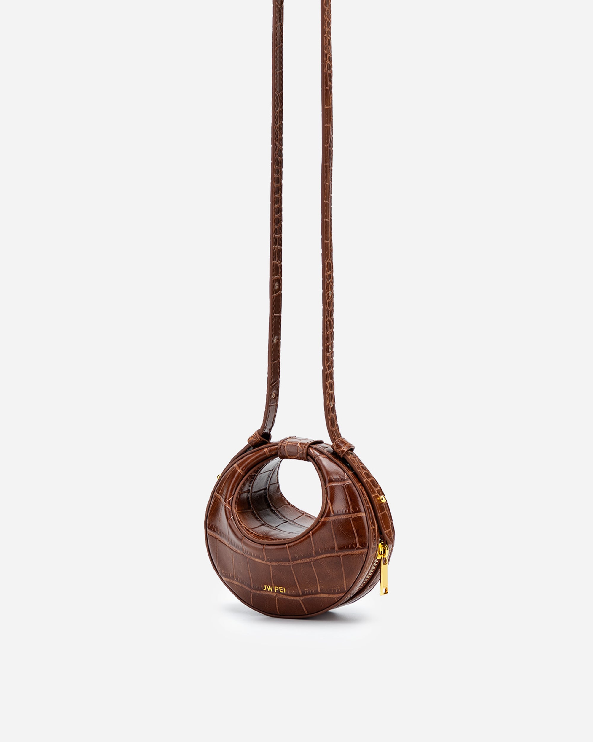 Rantan Super Mini Bag - Brown Croc - Image 3