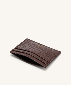 Alternative view of The Card Holder - Brown Croc