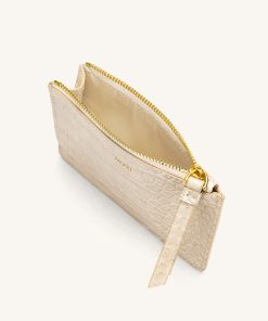 Alternative view of Quinn Zipped Card Holder - Ivory Croc