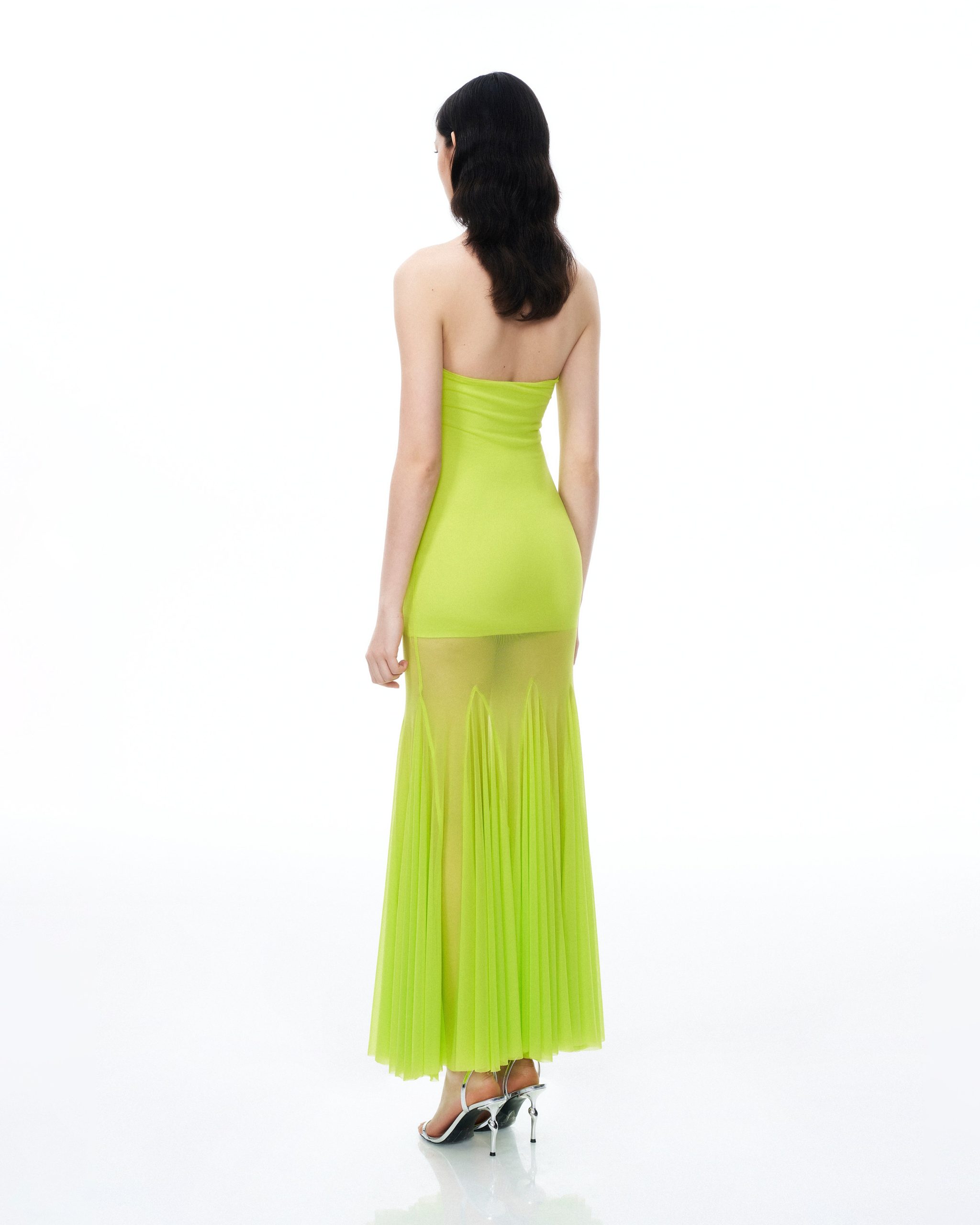 Thalassa Mesh Dress - Lime Green - Image 3