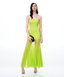 Thalassa Mesh Dress - Lime Green