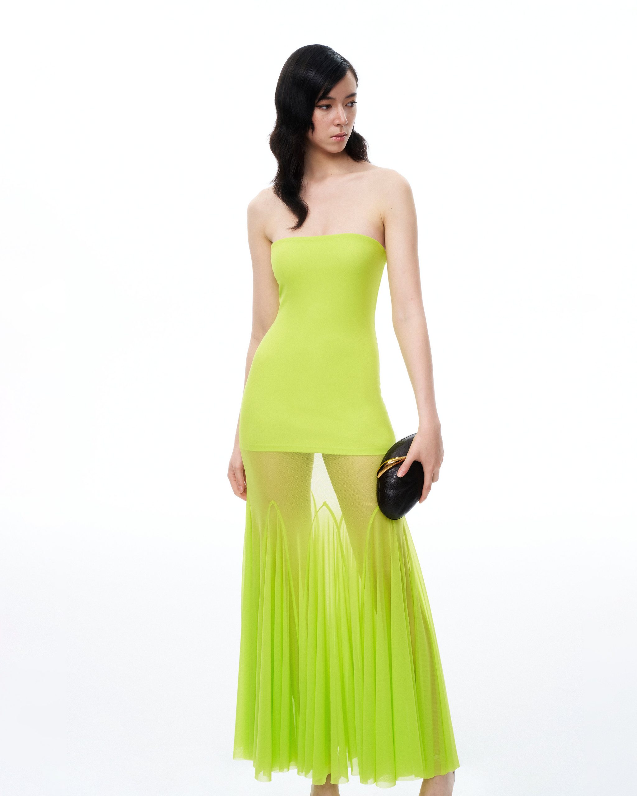 Thalassa Mesh Dress - Lime Green - Image 4