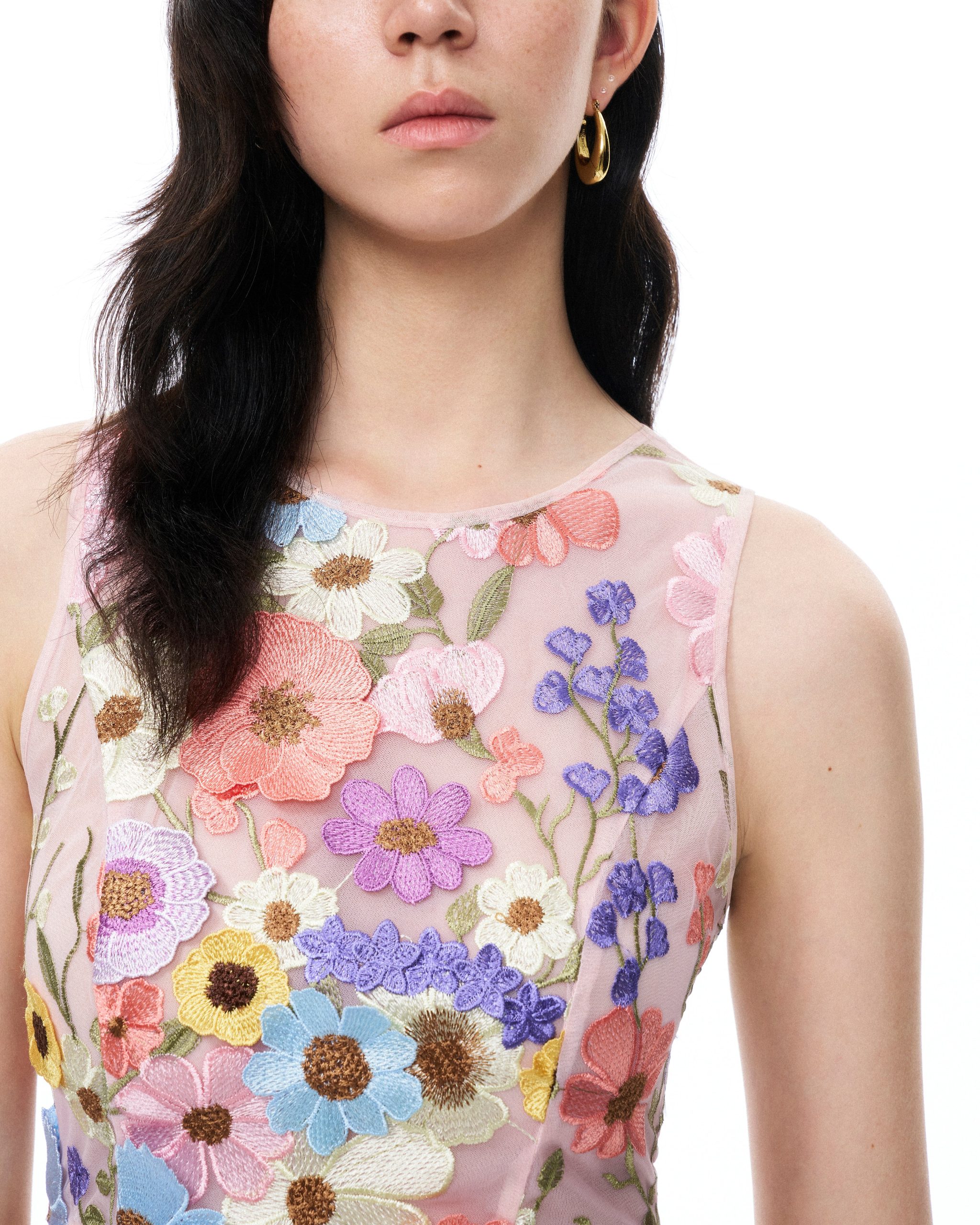 Valentino 3D Floral Embroidered Dress Set - Pastel Multi - Image 6