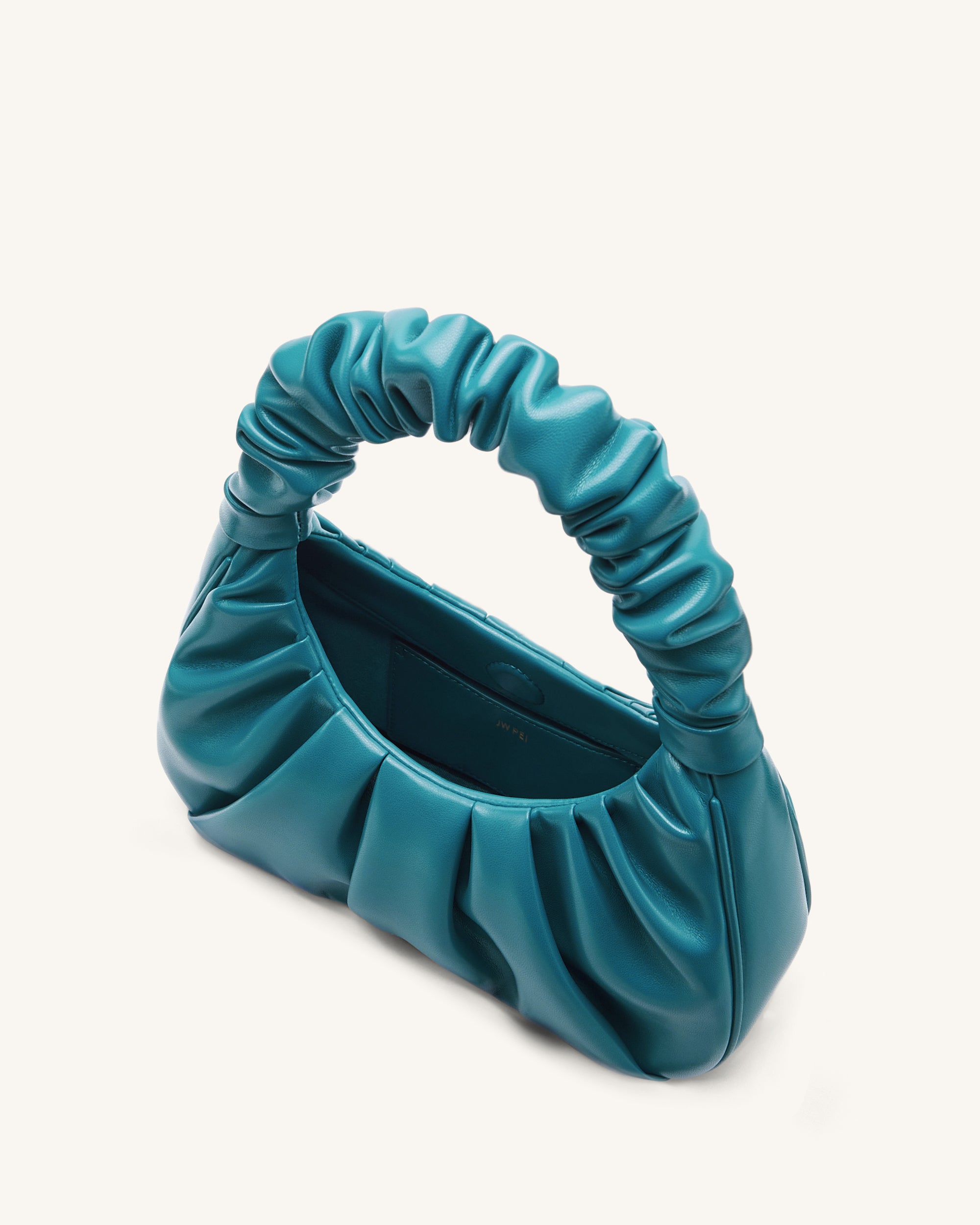 Gabbi Ruched Hobo Handbag - Peacock Blue - Image 3