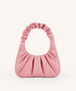 Gabbi Ruched Hobo Handbag - Coral Almond