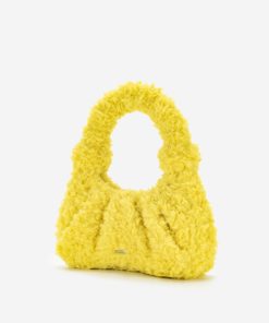 Alternative view of Gabbi Faux Fur Hobo Handbag - Yellow