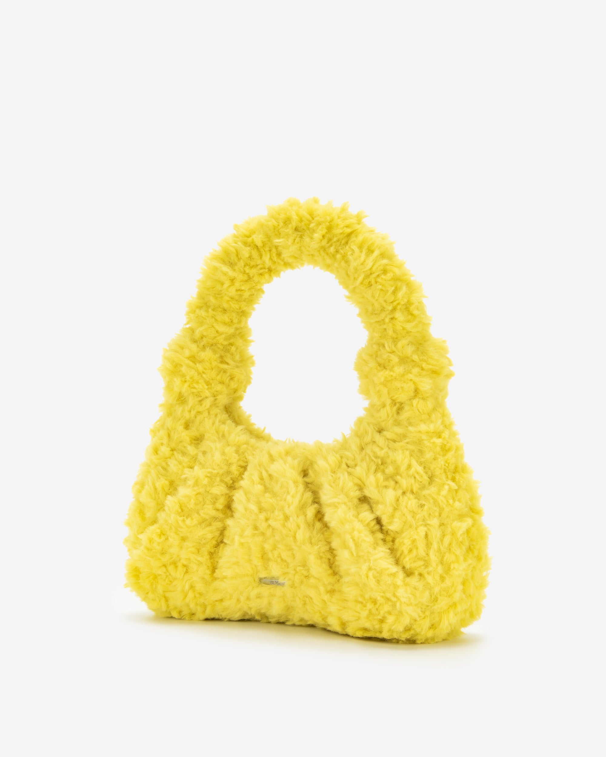 Gabbi Faux Fur Hobo Handbag - Yellow - Image 2
