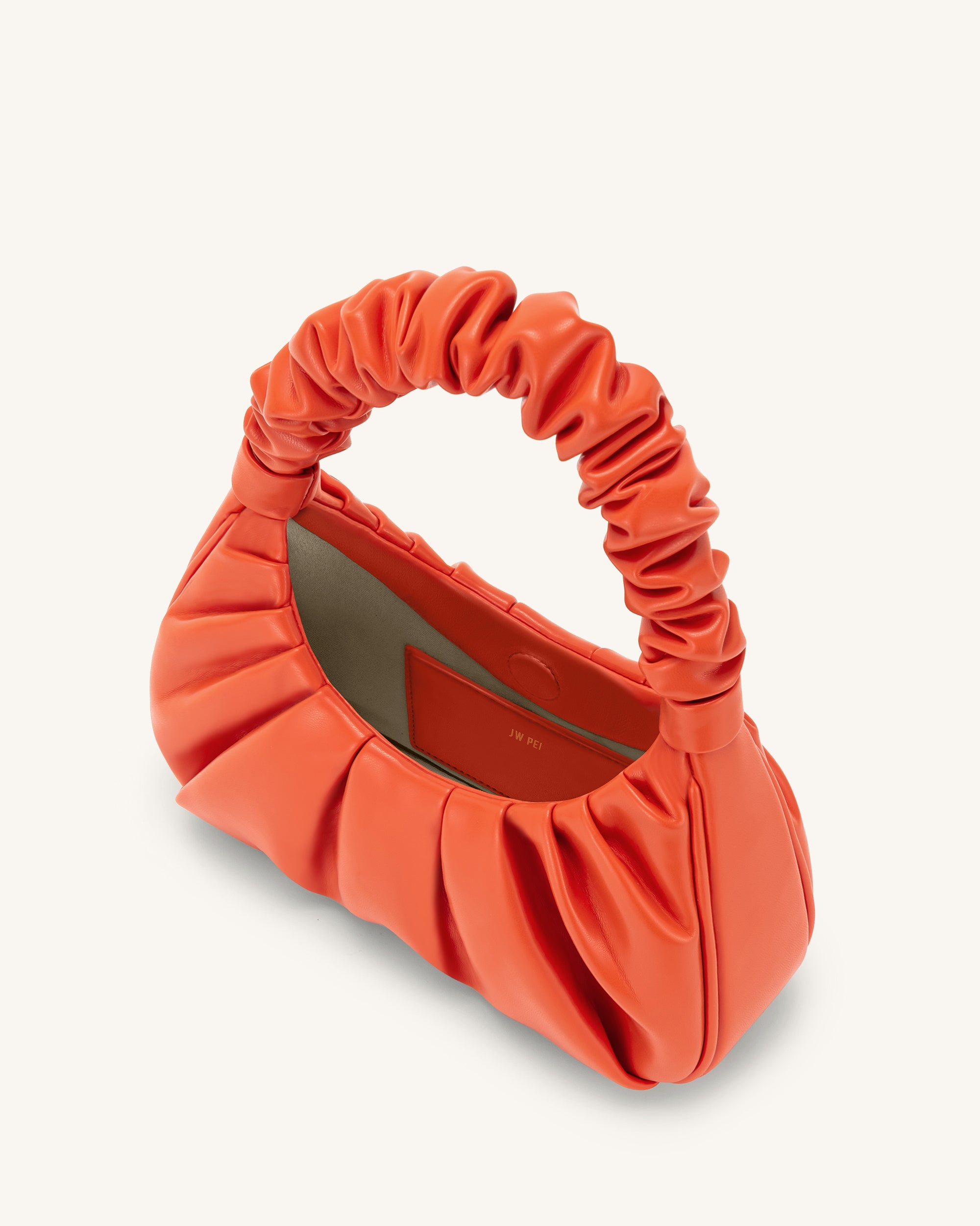 Gabbi Ruched Hobo Handbag - Scarlet - Image 4