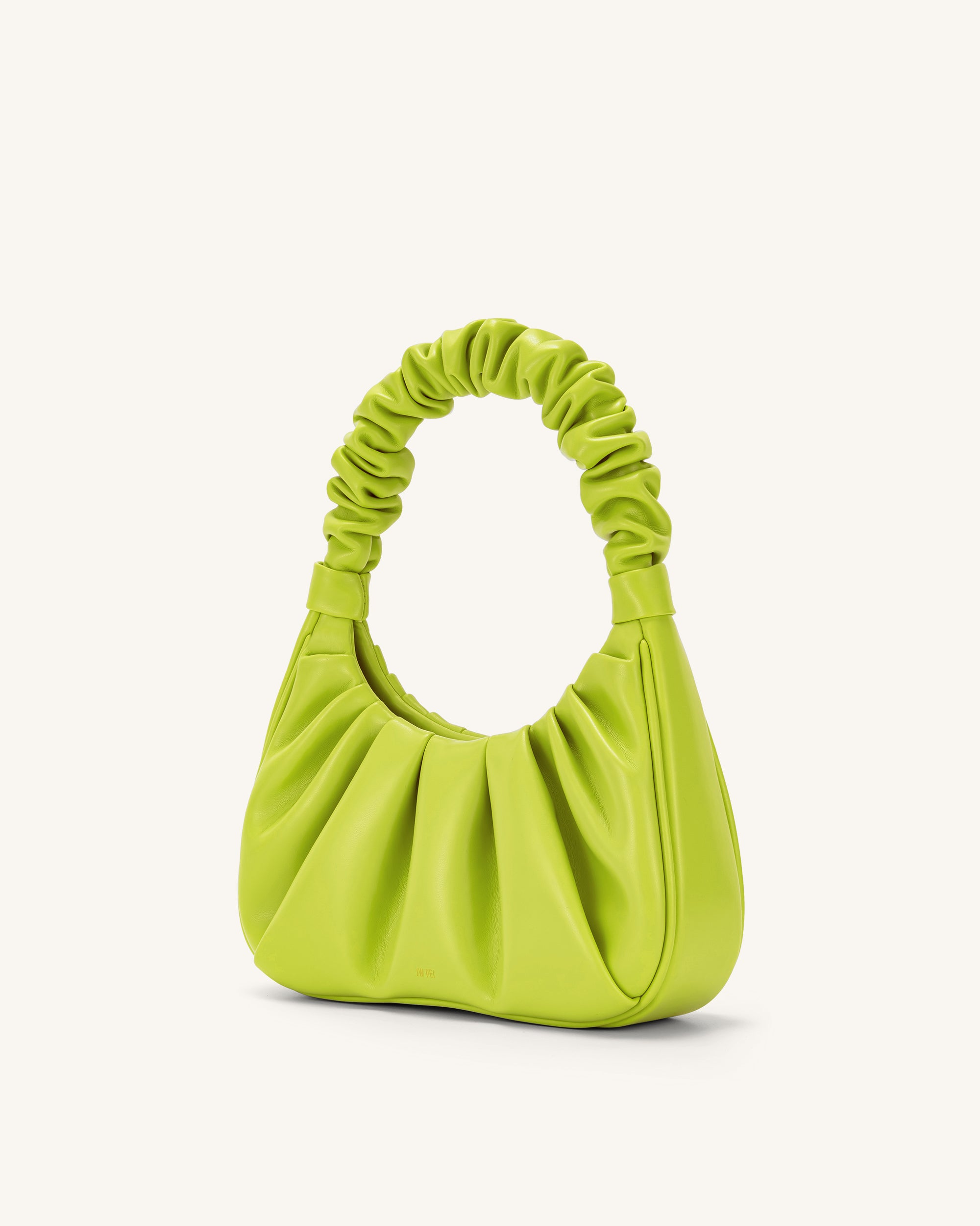 Gabbi Ruched Hobo Handbag - Cyber Lime - Image 2