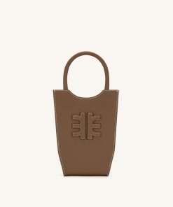 FEI Grained Phone Bag - Brown