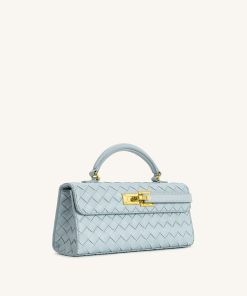Alternative view of Keyla Weave Texture Top Handle Bag - Blue