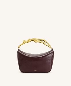 Jenny Human-shaped Handle Handbag - Deep Burgundy