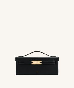 Bria Structured Top Handle Bag - Black