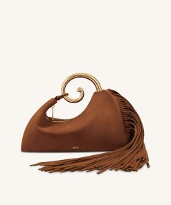 Alternative view of Nell Fringe Hardware Top Handle Bag - Mocha Brown