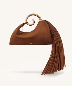 Nell Fringe Hardware Top Handle Bag - Mocha Brown