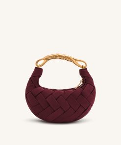 Orla Weave Handbag - Claret