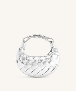 Orla Weave Handbag - Silver