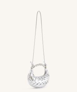 Alternative view of Orla Weave Handbag - Silver