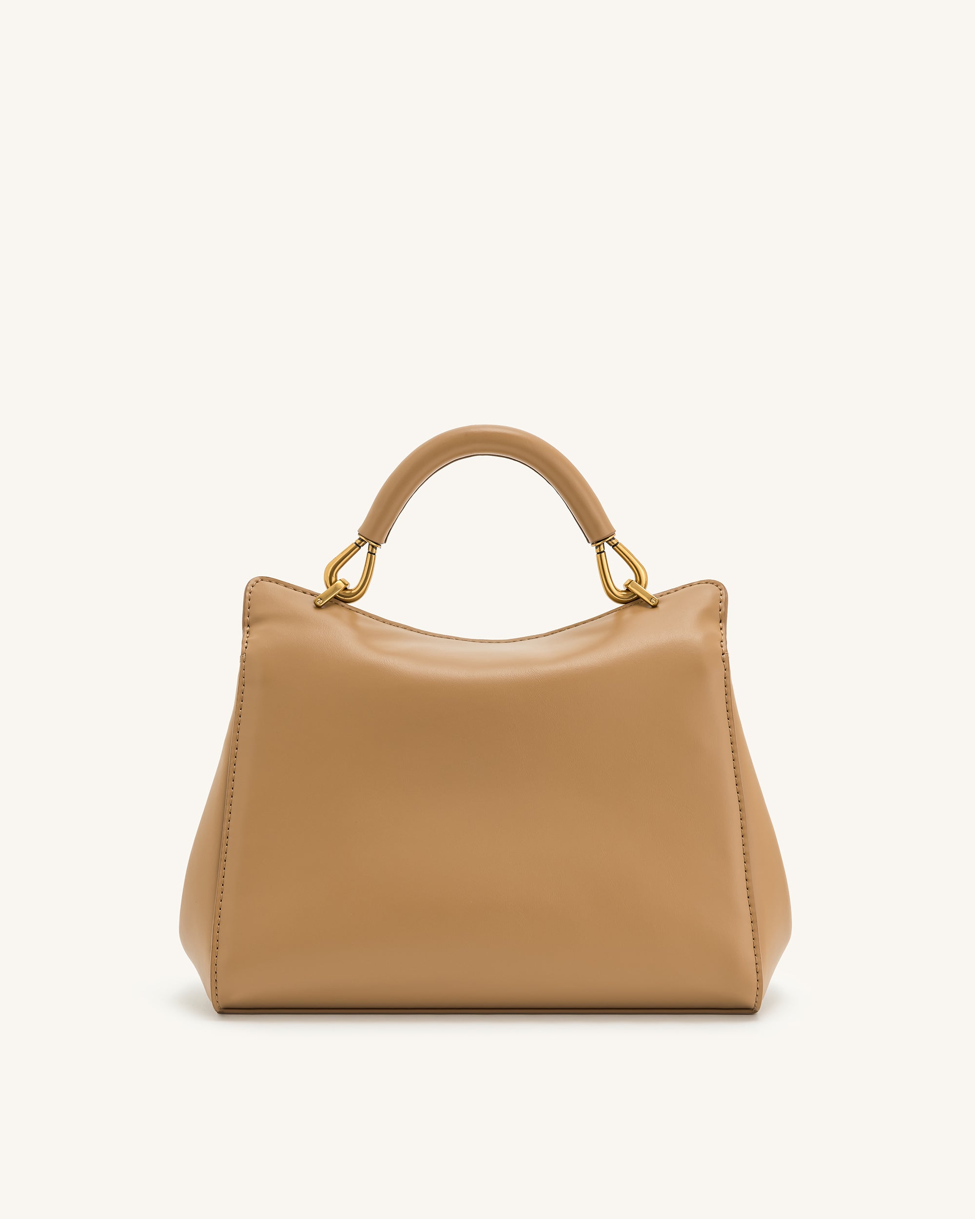 Lucia Classic Top Handbag - Brown - Image 3