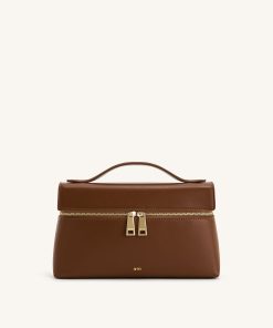 Thea Top Handle Bag - Brown