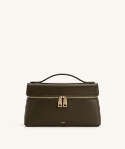 Thea Top Handle Bag - Dark Olive