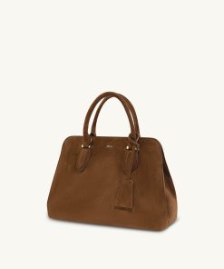 Alternative view of Lara Faux Suede Tote Bag - Brown