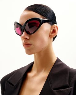 Alternative view of Quorra Cateye Sunglasses - Black
