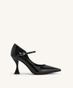 Thalina Patent Leather Pumps - Black