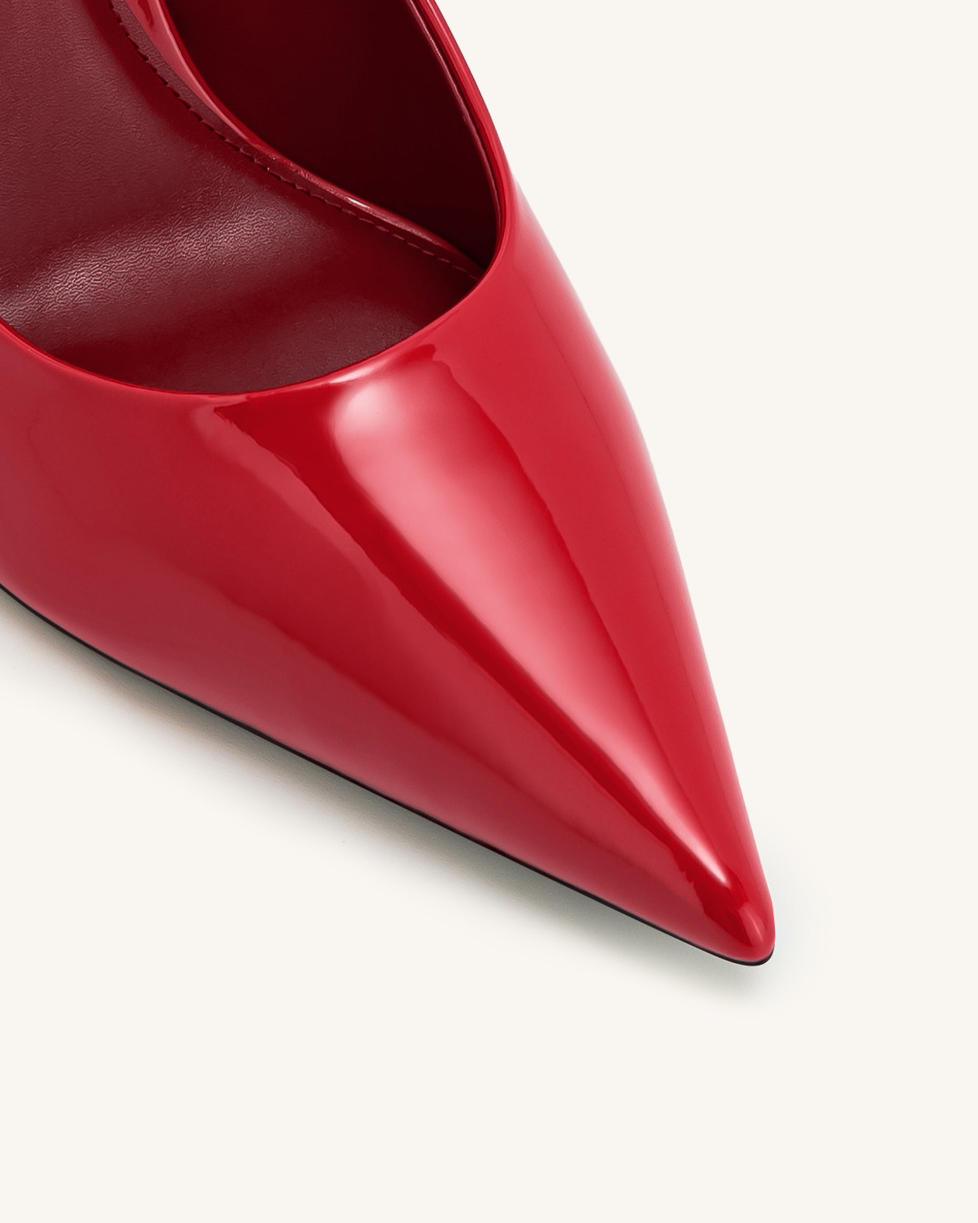 Thalina Patent Leather Pumps - Red - Image 6