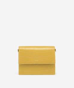 Alternative view of Mini Flap Bag - Mustard Croc