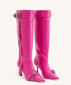 Alternative view of Nico Faux Fur Studded Boot - Bright Pink