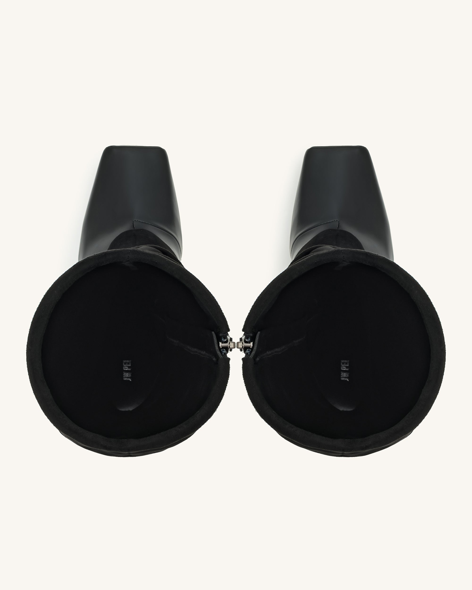 Reyna Square Toe Platform Knit Boots - Black - Image 4