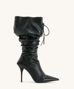 Alternative view of Olivia Leather High Heel Boots - Black